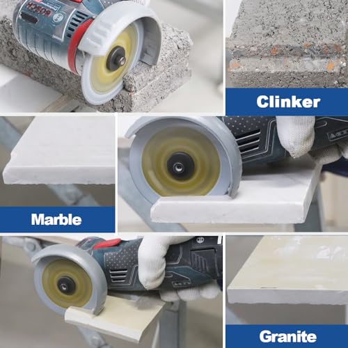 HIGHDRIL Diamond Concrete Blade 3" 75mm x Arbor 3/8" 10mm - 4pcs Angle Grinder Cutting Disc for Cutting Granite Hard Concrete Products Hard Artificial Natural Stones Clinker - size: Diamond Concrete Blade