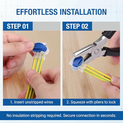 GWHOLE 10PCS 3-Way Wire Connectors Waterproof, for 22-14AGW Wires - color: 10PCS