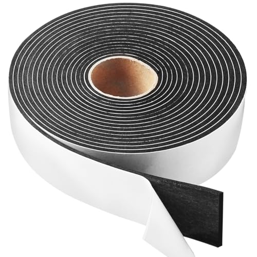 High Density Foam Tape,2 Inch Wide x 1/8 Inch Thick Door Insulation Tape,Adhesive Weather Stripping for Doors Window,Foam Seal Proofing Tape,33 Feet Long - size: 2"W x 1/8"T x 33FT