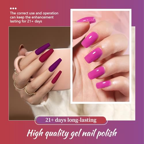 JODSONE Gel Nail Polish Kit with U V Light 32 Colors Gel Polish Set Soak Off Nail Kit Nail Art Salon or Home DIY Manicure Tools Gifts for Women - color: KIT-06