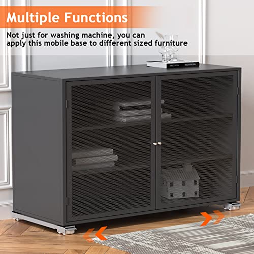 Ronlap Furniture Washing Machine Dolly Extendable Appliance Rollers, Grey - color: Gray