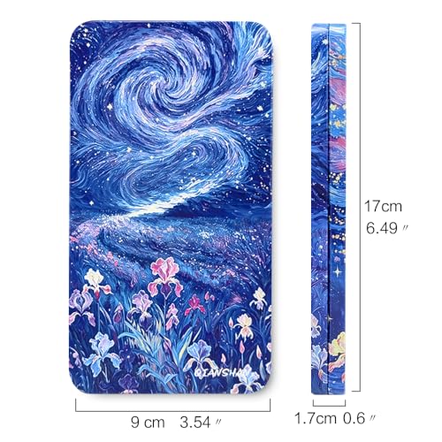 qianshan 40Pcs Empty Half Pans Watercolor Tin Palette with Magnetic Stripe - color: Starry Iris