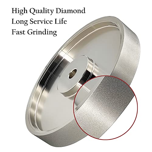 CBN Grinding Wheel 6 Inch 600 Grit, 1/2" Arbor, for Bench Grinders - size: 600 Grit