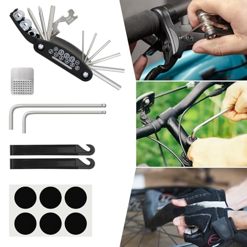 Bike Repair Kit, Bike Bag With Tire Pump, Bike Multitool, Allen Wrenches - size: Bike Frame Bag Set