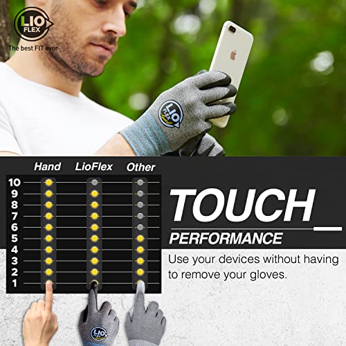 Touch Screen Gloves - 3 Pairs, Grey, XL - color: Grey, size: X-Large (Pack of 3)