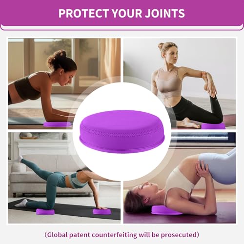 Yoga Knee Pad, 1.57 Inch Thick, Memory Foam and EPE Foam, Waterproof and Non-Slip, for Knees Elbows Wrist Hands Head Yoga Pilates Work Out Kneeling Pad, Exercise Mat 2 - color: Purple