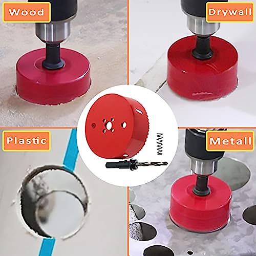 1-3/16 in. Bi-Metal Hole Saw Drill Bits - Versatile and Durable Hole Cutter for Wood, Plywood, Plaster Drywall, Ceiling, Plastic Pipe, PVC and Thin Metal - Includes Arbor & Pilot Bit (30mm) - size: 1-3/16"(30mm)