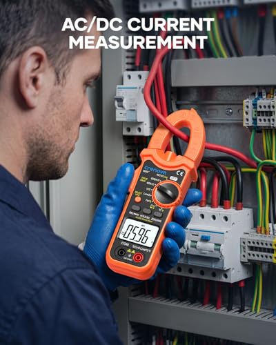 Crenova Clamp Meter Multimeter 600A AC/DC 6000Counts TRMS Electrical Tester