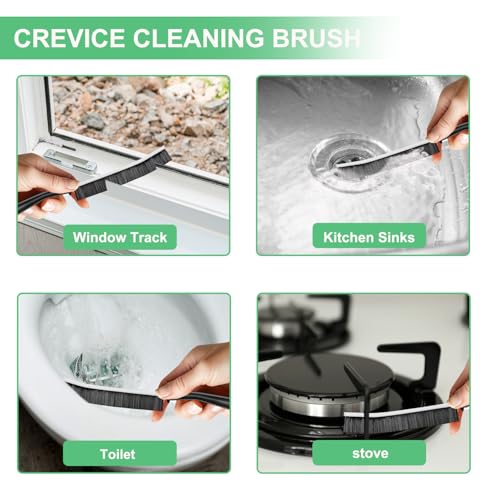 12PCS Crevice Cleaning Brush,Hard Bristle Grout Scrub Brushes for Gaps