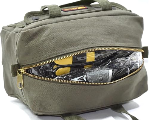 G & F Products Waxed Canvas Military Duffle Bag, 24 Inch, Heavy Duty Travel - color: Olive Green