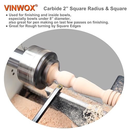 13.5" 4 PCS Carbide Wood Lathe Turning Tool Set, Pen Turning tool, Including Swan Neck Hollower, Rougher, Finisher, Detailer, Titanium Coated Carbide Blades 2X Service Life, Beech Wood Handle - size: 13.5INCH 4PCS