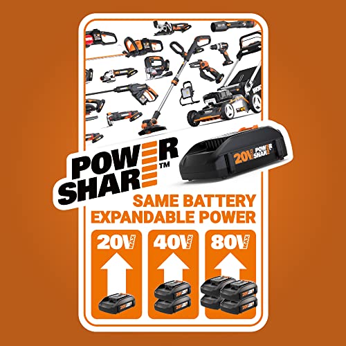 WORX Cordless Crown Stapler, 20V 3/8-Inch 2-in-1 Nail Gun, WX843L.9 - style: 3/8" Crown Stapler Bare Tool