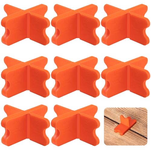 8 Pcs ABS Deck Spacer Tool, 4 Thicknesses Orange Deck Board Spacers - color: Orange-8