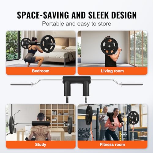 VEVOR Safety Squat Bar, 700 & 1500 LBS, Plus 500 LBS Hex Barbell Trap Bar, Ideal for Squats, Deadlifts, Lunges, Rehab - size: 1,500 Pounds