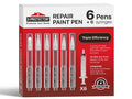 X-Protector Touch Up Paint Pen Kit, 6 Fillable Pens with 3 Types of Brushes - style: Pack of 6, Fillable