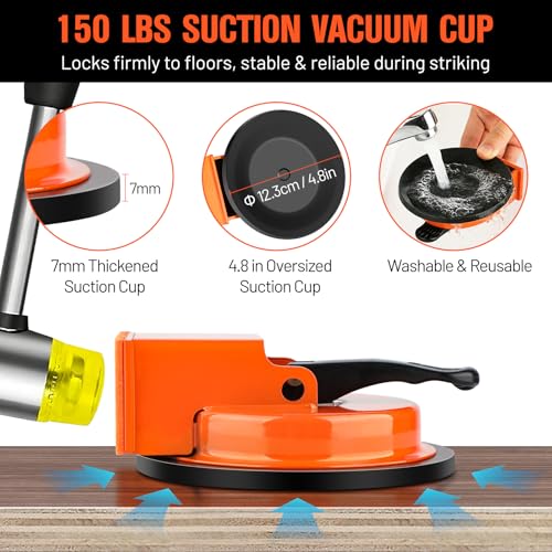 Floor Gap Fixer Tool, Suction Cup Tile Leveler, Heavy Duty Floor Gap Fixer | Tile Countertop Installation Tools for Wood, Tiles, Vinyl, Laminate Flooring