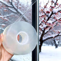 Transparent Window Weather Sealing Tape 2 Inch x 66 FT Weather Stripping Residue-Free Clear Window Insulation Caulk for Shower Glass Gaps and Clear Tape Doors Windows Windproof - size: 2 IN - 66 Ft Clear