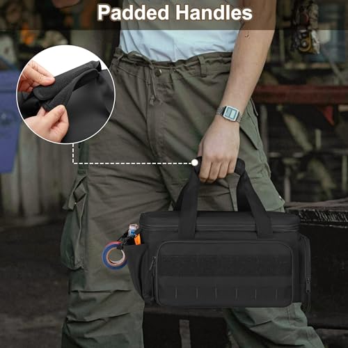 Rexmica 14-Inch Tool Bag Tool Storage Organizer Tactical Range Bag, Black - color: Black