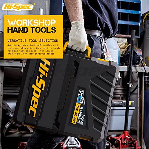 Hi-Spec Home Garage Mechanics DIY Tool Kit Handyman Auto Car with Toolbox - size: 126 PCS