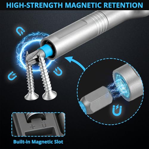 50 in 1 Magnetic Ratchet Screwdriver Set, Multi Bit Ratcheting Screwdriver Set Repair Kit with Detachable Ratchet Handle for Electronics Repair, Furniture Assembly & DIY