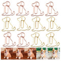 40 Pcs Metal Dog-Shaped Paper Clips Set - Gold & Rose Gold Animal Office Supplies, Cute Paperclips for Document Organization & Party Decor, Novelty Stationery Accessories - style: Dog-Shaped