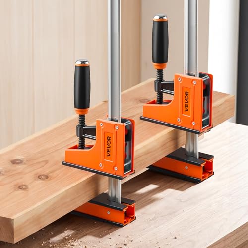 VEVOR Bar Clamps for Woodworking, 4-Pack, 24" and 31" F Clamps, 1100 lbs Load Limit, Clamp/Spreader 2 Modes, Soft Rubber Pads, Ergonomic Handle, Carbon Steel Bar, for Wood Working and Metal Working - size: 31"& 24" (4 Pack), style: Heavy-Duty