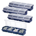 Parts Organizer Box 4 Pack Compartment Hardware Storage Bin Set