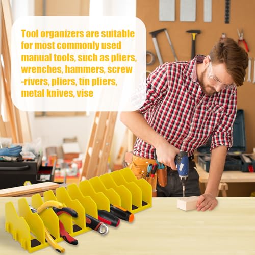 Pliers Organizer, 2-Pack 20-Slot Tool Drawer Rack, Yellow - color: Yellow, size: 2Pack