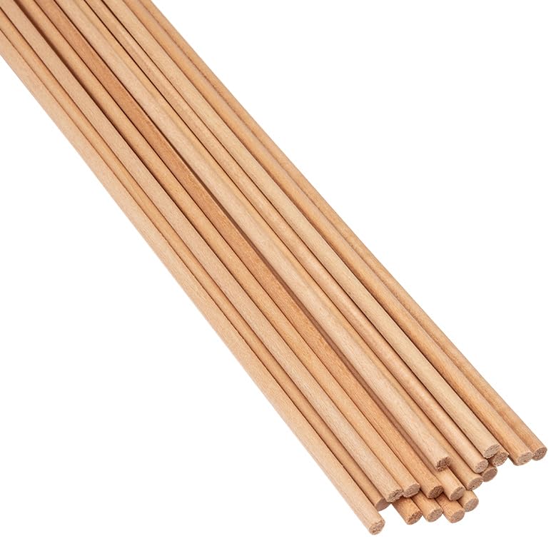 Basswood Craft Dowels – 3/16" x 12" (24 Pack)