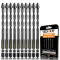 DECKRKAT Upgraded 10-Pack 5/16 Inch Black 4-Flute Serrated Masonry Drill Bits - Concrete, Tile, Glass, Brick, Ceramic, Plastic, Wood - size: 10 Piece 5/16", style: 4-Flute Serrated Drill Bit