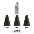 LOZLIN 3PCS Drum Sander Set 60# 100# 180# Cylindrical Diamond Grinding Wheel Polishing Head Abrasive Sanding Grit Angle Grinder Grinding Heads Matching Extensions (Conical) - style: Conical