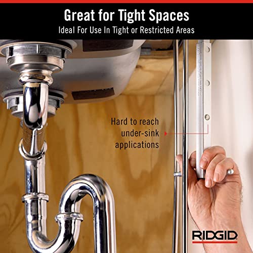 RIDGID 31175 Model 1017 Fold Over Basin Adjustable 10" To 17" Pipe Wrench, Silver, Made In The USA