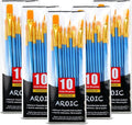 Acrylic Paint Brush Set, 5 Packs / 50 pcs Nylon Hair Brushes | All Purpose Oil Watercolor Painting Artist Professional Kits - size: 50pcs