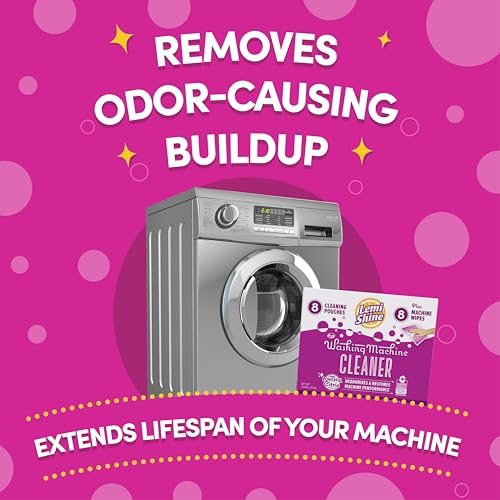 Lemi Shine Washing Machine Cleaner Plus Machine Wipes - 16.88 oz (8 Pack) - size: 16.88 Ounce (Pack of 1)