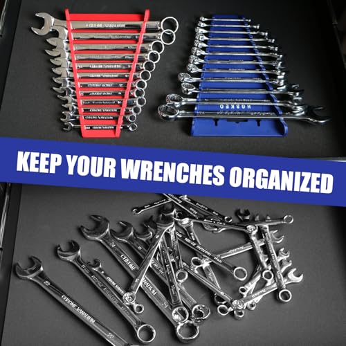 Magnetic Wrench Organizer (2-Pack, Red & Blue) - color: Red & Blue (2PC)