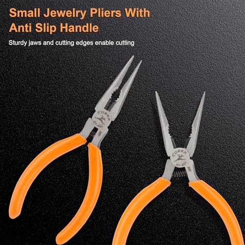 Rongon 5in Small Needle Nose Pliers,Long Nose Plier, Jewelry Plier Tool - size: 2Pcs