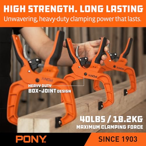 PONY 2-Pack 4 Inch Quick Release Ratcheting Wood Clamps