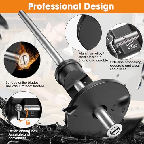 Wheel Marking Gauge Knife Woodworking, Scribe Tool Woodworking, Adjustable 0-12cm, Aluminum & Brass Options, for Parallel Lines, Dovetail Joints & Professional Carpentry (Aluminum)