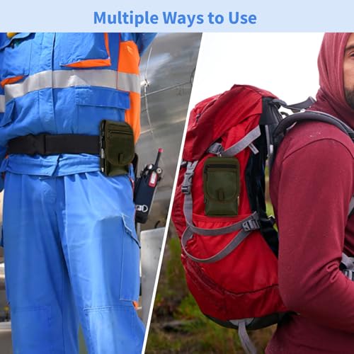 Belt Tool Pouch, Multitool Organizer Electrician Holster Nylon Tactical Pocket Attachment Utility Sheath Bag Tradesman Pro Maintenance Tool Sleeve for EDC Gears Cellphone - color: Olive