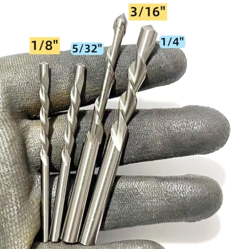 42 Pieces Drywall Cutting Tools, 1/8 Inch(40pcs) and 3/16 Inch(2pcs) Guide Point Cutting Bits,HSS65(M2) Materials Drill Bits, Cutting Drywall, Used for with Spiral Saw and Power Tools