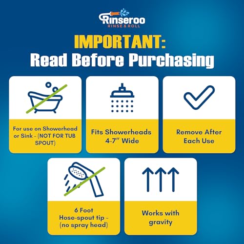 Rinseroo JUMBO Shower Cleaning Thing Slip-On Handheld Hose Attachment
