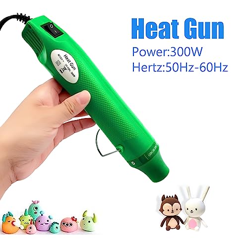 Heat Gun, Mini Hot Air Gun for Crafting Embossing Shrink Wrap, Green - color: Green