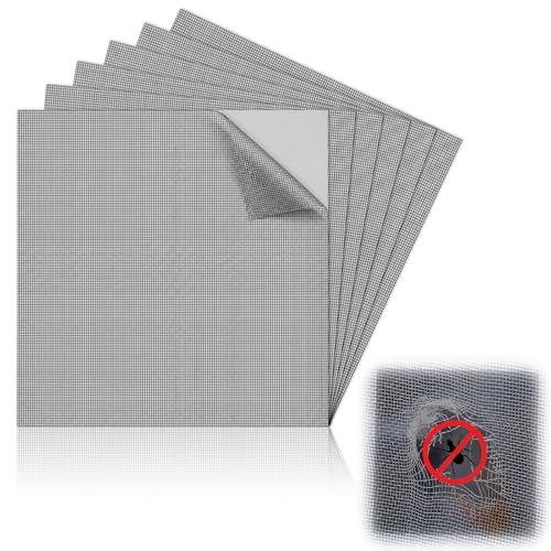 CroBlissful 6 Pcs Screen Patches 10" X 10" Black Fiberglass Mesh - size: 10" X 10"
