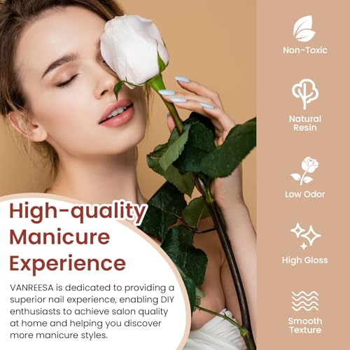 VANREESA 24 Colors Gel Nail Polish Kit with U V Light 42 Pcs Gel Polish Nail Kit Glossy & Matte Top Coat Complete Nail Kit with Manicure Tools Gifts for Women - color: Natural & Elegant Collection