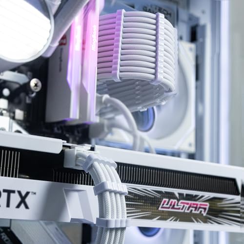 Sirlyr White 24-Pack PSU Cable Organizer Combs Kit 3.5mm for PC - color: White