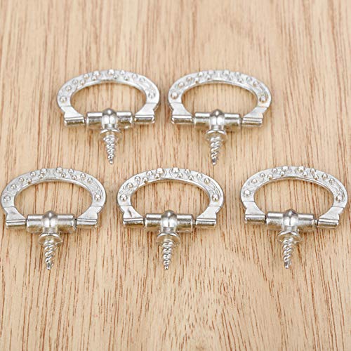 dophee 10Pcs Mini Cabinet Pulls, Self-Tapping Screws Knobs, Silver - color: Silver