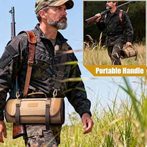 GOBUROS Gun Cleaning Mat for All Guns, Roll Up Rifle Shotgun Cleaning Mat