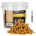 Deck Screws #8 x 1-5/8’’, T25 Star Torx Drive Flat Head Wood Screws, Tan, 5lb - color: Tan, size: 8X1-5/8’’