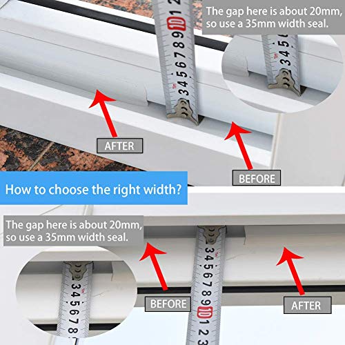 TAROSE Weather Stripping Door Seal, 16 Feet Long White (Width 35mm) - color: White, size: 35 mm, 16.5ft