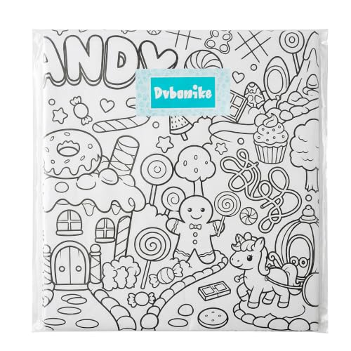 Dvbonike Jumbo Candy Coloring Activity Poster for School Party Supplies - style: Candy(including mini-games)